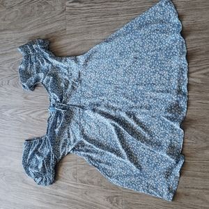 Shein Ditsy Blue and White Dress